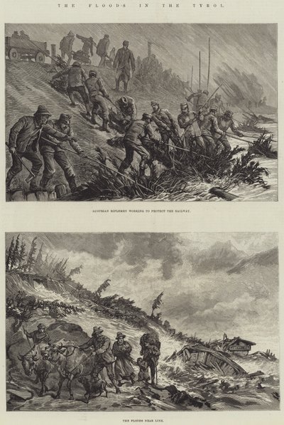 الفيضانات في التيرول بواسطة يوهان نيبوموك شونبيرج